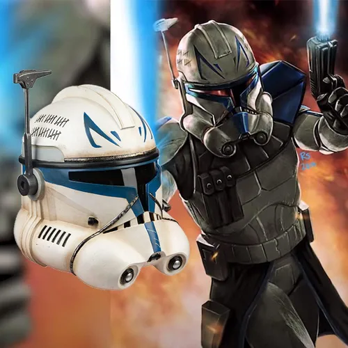 Vista 2 de Capt Rex - Máscara para casco de fase 2 serie SW disfraz de Halloween accesorios coleccionables