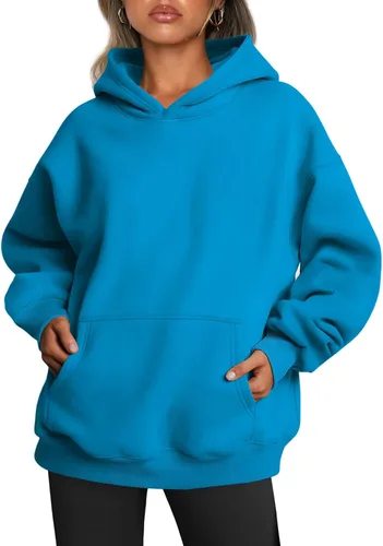 Vista 221 de Trendy Queen - Sudaderas extragrandes con capucha para mujer, suéteres de manga larga, sin botones, de vellón, de otoño, ropa de invierno