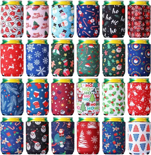 Vista 8 de Zhehao 24 fundas enfriadoras de latas de neopreno de 12 onzas para el día de San Valentín, con aislamiento de labios, colorido y divertido enfriador