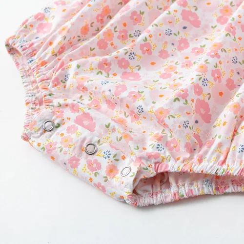 Vista 3 de Simplee kids Paquete de 2 mamelucos de manga corta para bebé niña A-Rosa