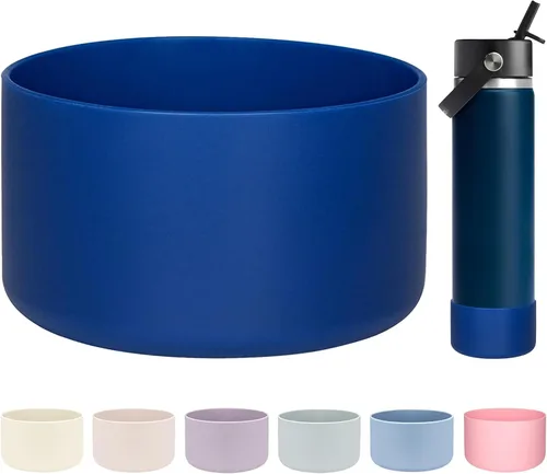 Vista 49 de HEYSKAY Bota protectora de silicona para botella de agua Hydro Flask, botella de agua de boca ancha, protector inferior de silicona antideslizante