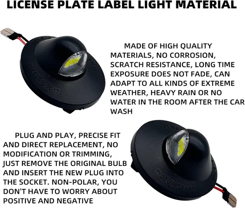 Vista 4 de Luz de matrícula, lámpara LED de repuesto para Ford F150 F250 F350 F450 F550 montaje de luz de matrícula Super Duty Ranger Explorer Bronco Excursion