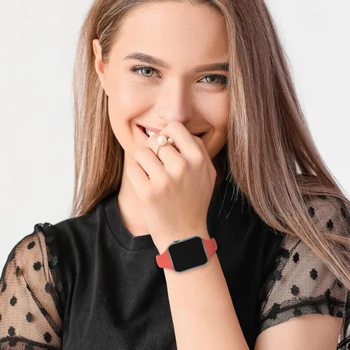 Vista 7 de Paquete de 5 bandas de silicona delgadas compatibles con Apple Watch de 38mm 42mm 40mm 44mm 41mm 45mm 46mm 49mm, correa deportiva estrecha y delgada