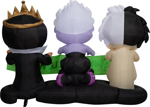 Vista 4 de Gemmy Airblown Disney Villains Scene Disney, 4 pies de alto, verde