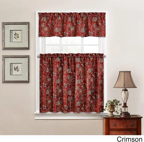 Vista 37 de Waverly Forever Peony - Juego de edredón de 4 piezas, 100% algodón, estampado floral de bayas, tamaño matrimonial/queen, con 2 fundas de almohada