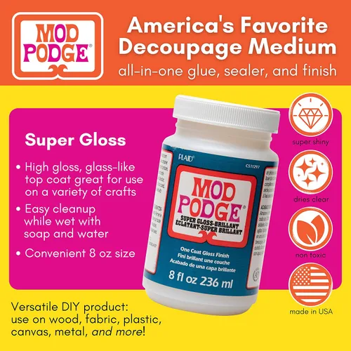 Vista 2 de Mod Podge Super Thick Gloss (8 onzas), CS11297