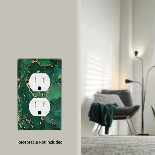 Vista 44 de Placas de interruptor de luz de doble palanca con diseño de tortuga marina y estrella de mar del océano, cubiertas de tomacorriente de 2 gang A1