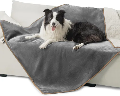 Vista 60 de Bedsure - Mantas impermeables para perros pequeños - Manta de felpa de sherpa con impresión suave lavable para perros y gatos, protector de muebles