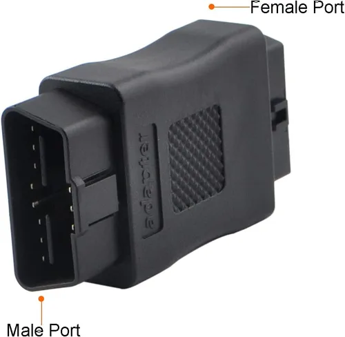 Vista 9 de OBD2 OBDII Full 16 Pin macho a hembra OBD Cable Divisor Convertidor Adaptador para Diagnóstico Puerto Extensor (negro)