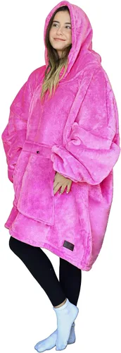 Vista 51 de Tirrinia - Sudadera con capucha de gran tamaño, manta de sherpa cómoda, reversible, gigante, para adultos, hombres, mujeres, adolescentes, esposa
