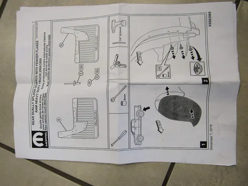 Vista 3 de Mopar guardabarros traseros para Dodge RAM 2500 3500, de doble rueda, de gran capacidad, nuevos, OEM