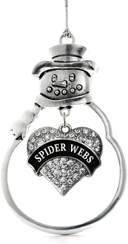 Vista 150 de Inspired Silver - Big Sis - Adorno de Navidad plateado - Adorno de árbol de Navidad con dije de corazón con circonita cúbica - Decoración colgante