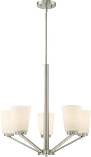 Vista 2 de Nuvo Iluminación 60/6242 - Vanidad transicional de dos luces de Nome Collection en Pwt, Nckl, B/S, Slvr. Acabado