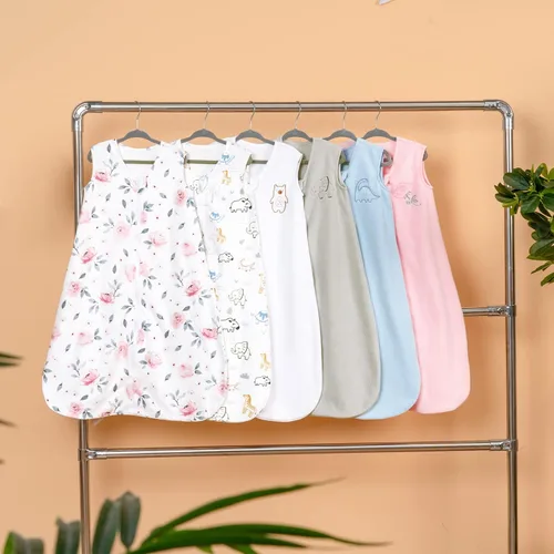 Vista 7 de PHF Saco de dormir cálido de microforro polar para bebé de 0 a 6 meses, manta suave para bebé, sacos de dormir con cremallera de 2 vías, paquete