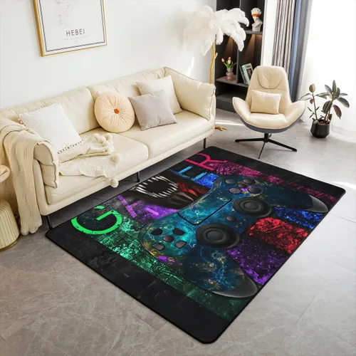 Vista 23 de Erosebridal Cowboys - Alfombra antideslizante de 3 x 5 pies, alfombra de caballos occidentales, tapete decorativo para interiores, montañas