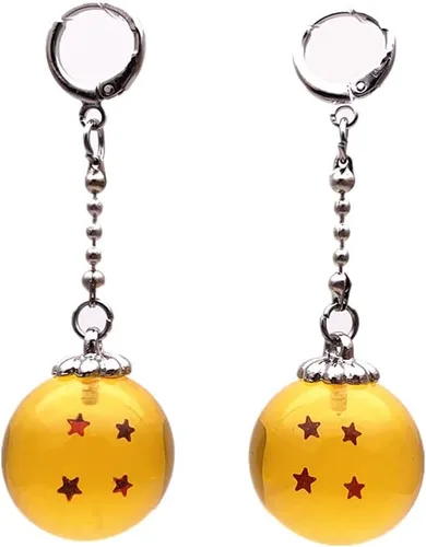 Vista 2 de Maravillosos pendientes de bola de dibujos animados de dibujos animados de dragón boutique de cuatro estrellas regalos para mujer niña, Metal