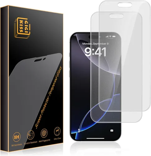 Vista 11 de GIGIKISS Protector de pantalla compatible con iPhone 15 Pro Max de 6.7 pulgadas, protector de pantalla de vidrio templado HD anti luz azul, fácil