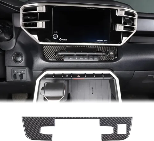 Vista 10 de Cubierta de moldura de control climático del aire del automóvil para Toyota Tundra/Sequoia 2022-2024, centro de control AC, botón de control