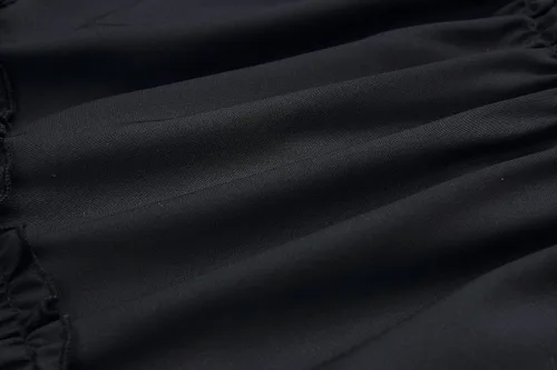 Vista 7 de ECOWISH Vestido corto sin mangas para mujer, diseño al vuelo estilo patinadora, escote en V, tirantes delgados, encaje y lazo de atar, espalda