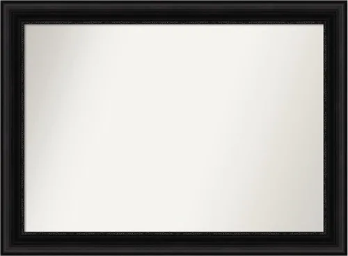Vista 499 de Amanti Art Espejo personalizado, espejo de baño negro puente, espejo de pared o espejo de tocador de baño sobre el fregadero (26 x 26 pulgadas)