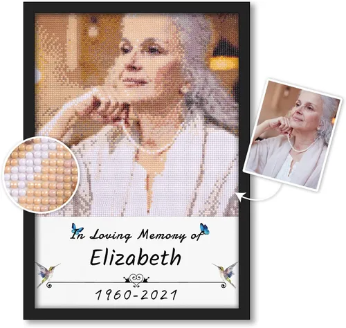 Vista 13 de Kits de pintura de diamantes personalizados para adultos, arte de diamantes con foto personalizada, imagen privada personalizada, decoración