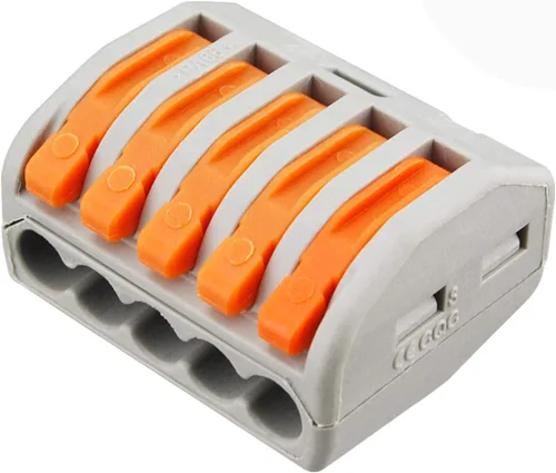Vista 11 de 50 conectores de palanca, tuercas de combinación de 2 conductores, conectores de cable compactos, terminal de conexión rápida 28-12 AWG adecuado