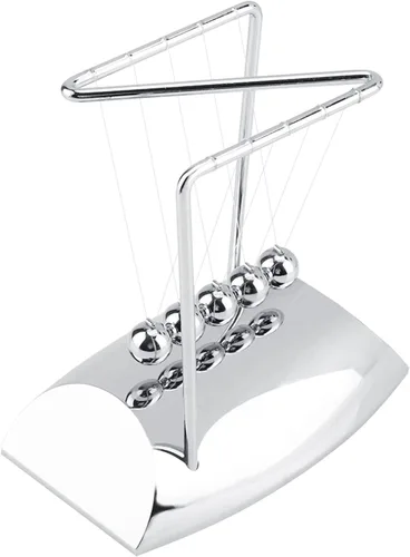 Vista 4 de TOPINCN Equilibrium Physics - Pelota de equilibrio con bola y base de acero macizo, péndulo de ciencia para oficina, juguete clásico, enseñanza, 7.3