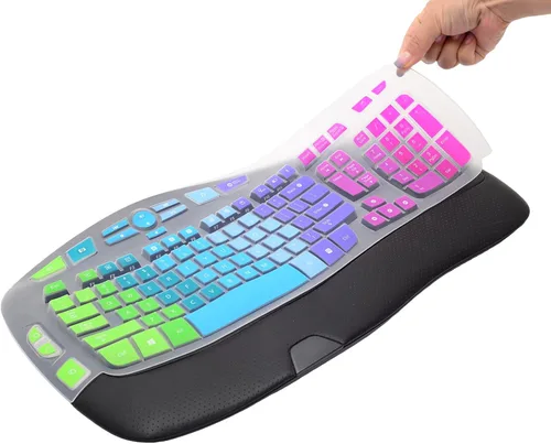 Vista 11 de Logitech K350 MK550 MK570 Wireless Wave Keyboard, protector de teclado de silicona ultrafino para Logitech K350 MK550 MK570 Accesorios de protección