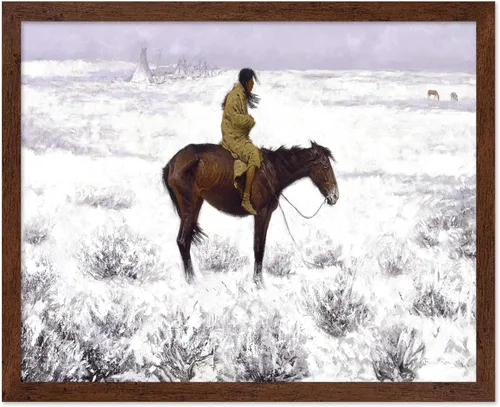 Vista 70 de Poster Master Póster vintage de The Lookout, estampado retro de vaquero, arte occidental, arte del salvaje oeste, arte de equitación, regalo