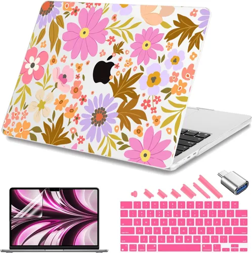 Vista 18 de Teryeefi Funda rígida para MacBook Air M3, M2, M4, MacBook Air de 13 pulgadas 2025, 2024, 2023, 2022, versión A3240, A3113, A2681, carcasa rígida