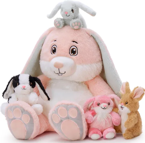 Vista 8 de MorisMos Teddy Bear Stuffed Animal, 13 Inch Bear with Backpack & 2 Babies