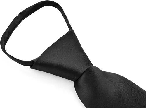 Vista 2 de Moda Di Raza Lazos de cremallera para hombres, corbatas de microfibra tejidas con cremallera, corbata de cuello con acabado de seda satinada