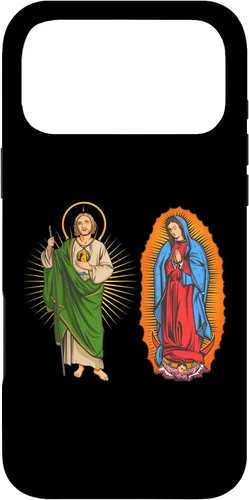 Vista 22 de Funda para iPhone 16 Virgen de Guadalupe con San Judas Tadeo