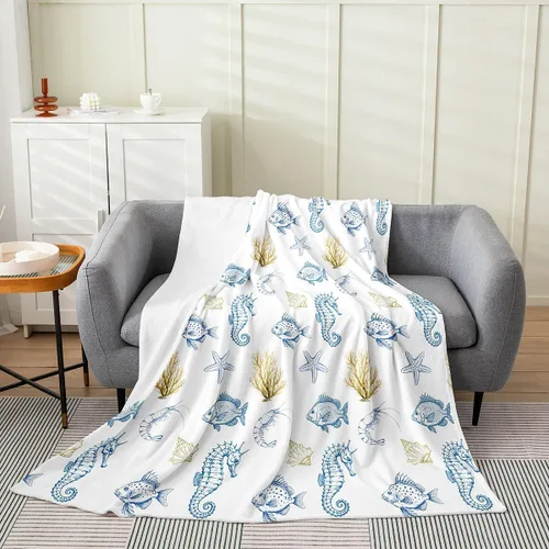 Vista 57 de Erosebridal Hammerhead Shark Flannel Blanket 40x50 Marine Life Fuzzy Plush Throw for Sofa Couch Hammerhead Shark Lover Gifts Ocean Sealife Fleece