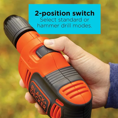 Vista 4 de BLACK+DECKER Taladro percutor, 6.5 amperios, 1/2 pulgada (BEHD201)
