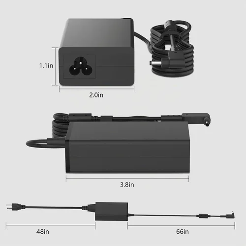 Vista 2 de Cargador de portátil de 65 W 0.1x0.04 in para Acer Aspire 5 3 1 N23C3 N23H3