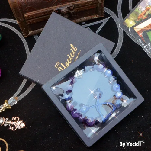 Vista 34 de Pulseras de la amistad, pulsera de obsidiana negra arcoíris para mujeres y hombres, 0.394 pulgadas (0.394 in), ojo de tigre, hematita y cristal