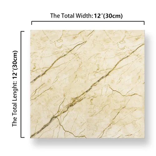 Vista 3 de CHICHOME Paquete de 6 azulejos de suelo impermeables de 12 x 12 pulgadas para despegar y pegar, azulejos de vinilo autoadhesivos extraíbles