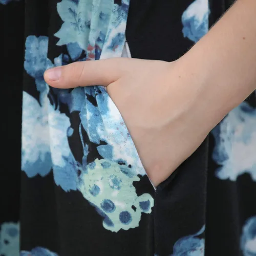 Vista 5 de GORLYA Vestido largo de manga corta con estampado floral para niña de 4 a 12 años