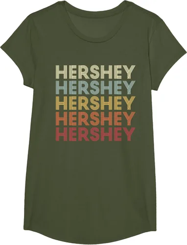 Vista 25 de Hershey Pennsylvania Hershey PA Retro Camiseta de texto vintage, Azul