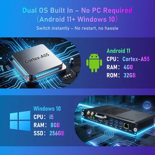 Vista 2 de Pizarra electrónica de 55 pulgadas con pantalla táctil HD 4K, pizarra interactiva para aula y conferencia, sistema operativo Android y Windows