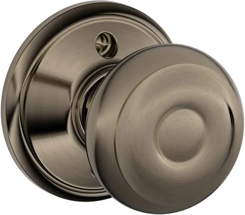 Vista 36 de SCHLAGE F10 GEO 716 Pomo de Puerta Georgiano, Cerradura de Paso para Pasillo y Armario, Bronce Envejecido (Paquete de 4)