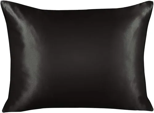 Vista 59 de ShopBedding - Lujosa funda de almohada de satén para el cabello, 2 unidades, satinada, estándar, con cremallera, estampado de cebra marrón