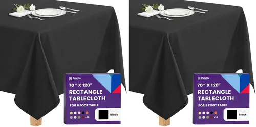 Vista 70 de Gee Di Moda - Mantel rectangular de 60 x 84 pulgadas – Mantel rectangular de poliéster lavable para mesa de 5 pies
