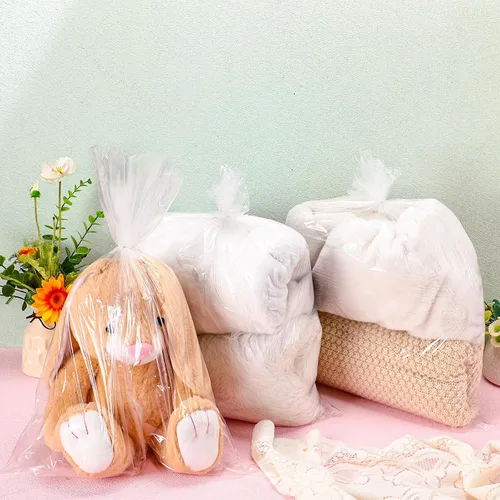 Vista 7 de Yeaqee 100 bolsas grandes de plástico transparente de 18 x 24 pulgadas, bolsas de plástico de polietileno abiertas planas para masa de pan, ropa