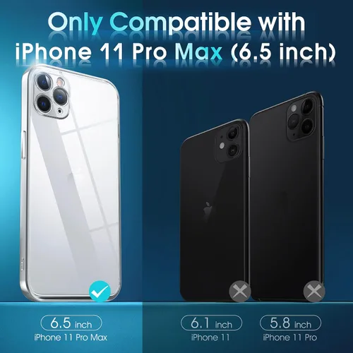 Vista 509 de Supdeal Funda cristalina transparente para iPhone 11, [No se amarillea] [Protección de la cámara] [Probado contra caídas de grado militar] Funda