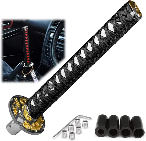 Vista 32 de EZAUTOWRAP Espada Samurai 5.9 pulgadas., 10cm, Negro Blanco