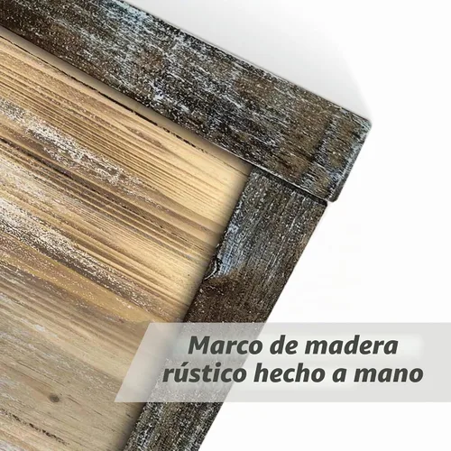 Vista 3 de Arte de pared de madera de caballo corriendo, imagen rústica de vida