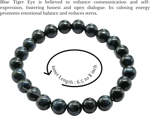 Vista 400 de Amazing Gemstone Pulsera de cristal para mujeres y hombres, pulsera de cristal curativo de protección, pulsera elástica con cuentas de piedras