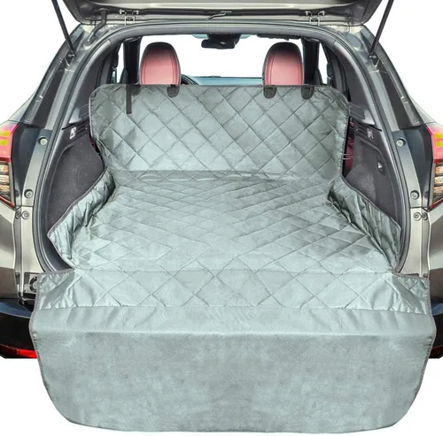 Vista 17 de Forro de carga SUV para perros - Funda para maletero para SUV con protector de solapa para parachoques A-Negro